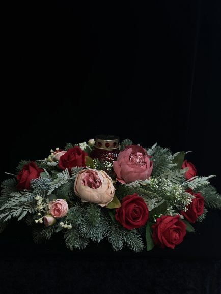 Траурная композиция с лампадой №4