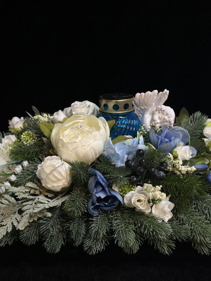 Траурная композиция с лампадой №1